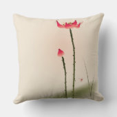 東洋のスタイルの絵画、高いはす クッション (裏面)