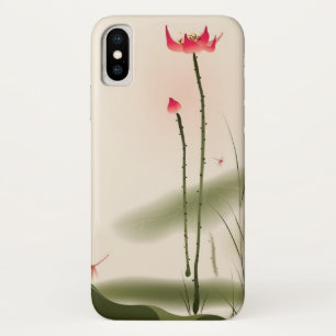 東洋のスタイルの絵画、高いはす iPhone X ケース