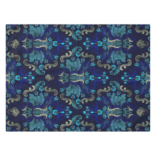 東洋のダマスク模様 テーブルクロス (正面(横))