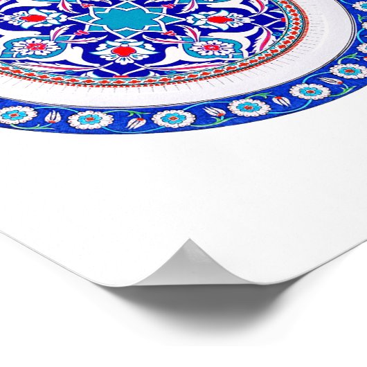 東洋のトルコ美術(青) ポスター (角)