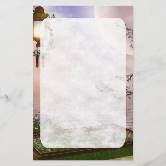 東洋のファンタジーの桜の文房具 便箋 (正面)