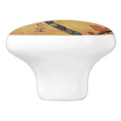 東洋のフローラハンドファンヴィンテージ セラミックノブ (側面)