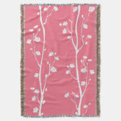 東洋のプラム花パターン スローブランケット (正面縦)