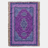 東洋のペルシャの紫色 スローブランケット (正面縦)