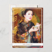 東洋のレデ中国のィー・鮮やかポートレート ポストカード (正面/裏面)