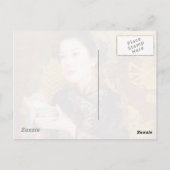 東洋のレデ中国のィー・鮮やかポートレート ポストカード (裏面)