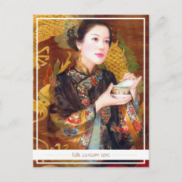 東洋のレデ中国のィー・鮮やかポートレート ポストカード