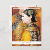 東洋のレデ中国のィー・鮮やかポートレート ポストカード (正面/裏面)