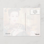 東洋のレデ中国のィー・鮮やかポートレート ポストカード (裏面)