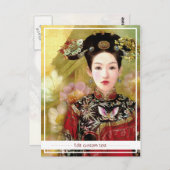 東洋のレデ中国のィー・鮮やかポートレート ポストカード (正面/裏面)