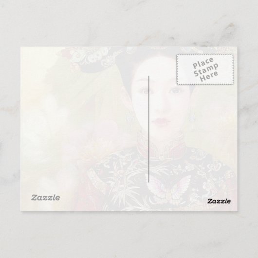 東洋のレデ中国のィー・鮮やかポートレート ポストカード (裏面)