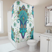 東洋のヴィンテージのシームレスな背景。 シャワーカーテン (インサイチュ)