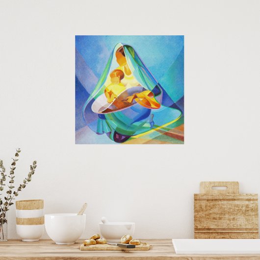 東洋の出生の場面、メアリーはイエスと共に。 ポスター (キッチン)