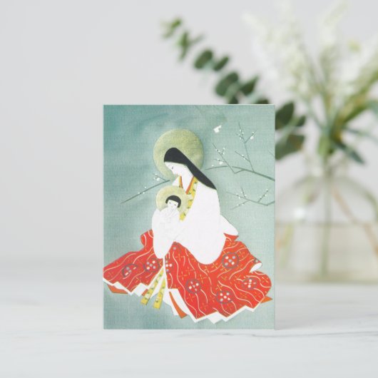 東洋の出生シーン，メアリーとイエス ポストカード (スタンド正面)