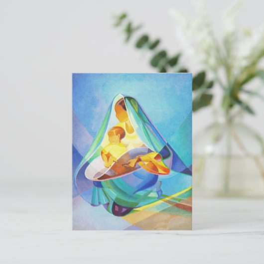 東洋の出生場面、メリー、イエス・キリスト、ベスレヘム ポストカード (スタンド正面)