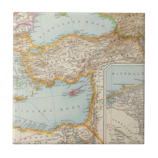 東洋の地中海のな地図 タイル (正面)