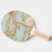 東洋の地中海のな地図 卓球ラケット (横)