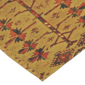 東洋の敷物のデザイン-オレンジ幾何学的な葉 ショートテーブルランナー (コーナー)