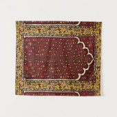 東洋の敷物の一見-神聖な木のモチーフ タペストリー (正面(横))