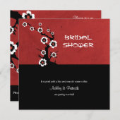 東洋の桜のブライダルシャワー 招待状 (正面/裏面)