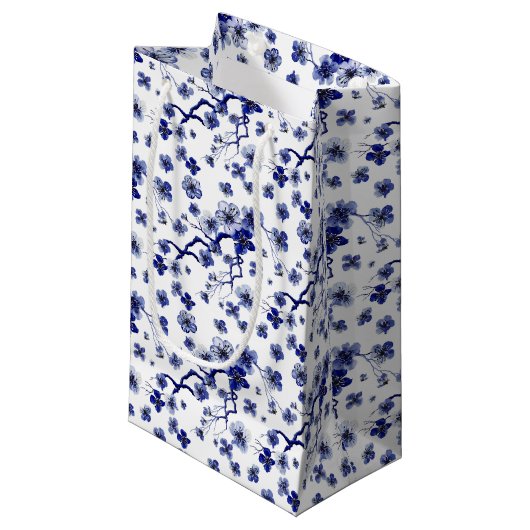 東洋の桜の枝パターン スモールペーパーバッグ (正面アングル)