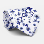東洋の桜の枝パターン ネクタイ (ロール)