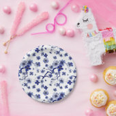 東洋の桜の枝パターン ペーパープレート (パーティー)