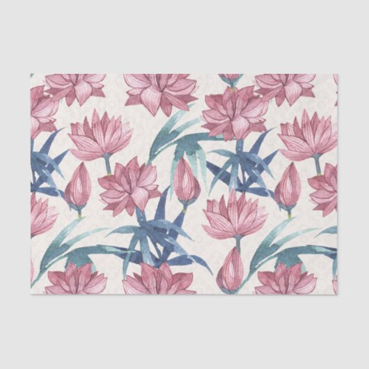 東洋の水彩画のはす書道の絵画 薄葉紙 (正面)