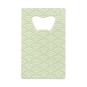 東洋の波の背景 クレジットカード栓抜き (裏面)