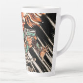 東洋の浮世絵侍ポートレート カフェラテマグ (右)