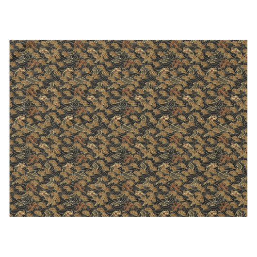 東洋の海のドラゴンパターン テーブルクロス (正面(横))