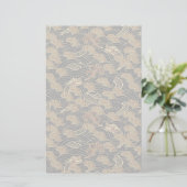 東洋の海のドラゴンパターン 便箋 (スタンド正面)