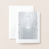 東洋の祈りの言葉敷物のデザイン- Iftarの夕食 箔カード (裏面封筒付き)