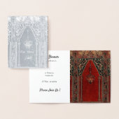 東洋の祈りの言葉敷物のデザイン- Iftarの夕食 箔カード (ディスプレー)