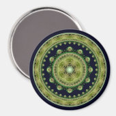東洋の神聖なラウンドオーナメント マグネット (正面/裏面)