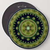東洋の神聖なラウンドオーナメント 缶バッジ (正面&裏面)