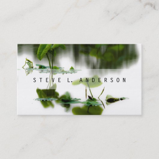 ©東洋の禅自然写真の池リリパッド 名刺 (正面)