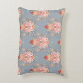 東洋の継ぎ目のない背景(ペイズリーの花) アクセントクッション (裏面(縦))