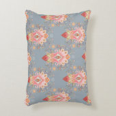 東洋の継ぎ目のない背景(ペイズリーの花) アクセントクッション (正面(垂直))