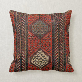 東洋の赤いランナーパターン クッション