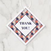 東洋の赤白青幾何学矢印パターン フェイバータグ (裏面)