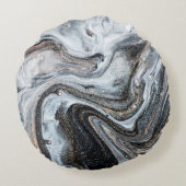 東洋の高級スタイル。金の渦 ラウンドクッション (裏面)