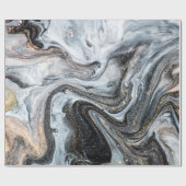 東洋の高級スタイル。金の渦 ラッピングペーパー (フラット)