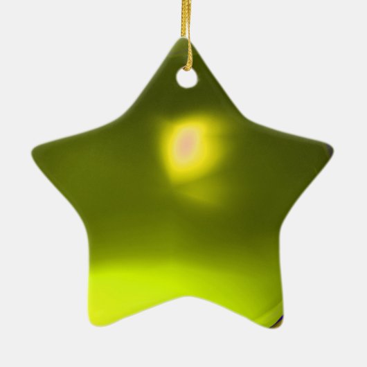 東洋の黄色いターバン星を持つ女性 セラミックオーナメント (裏面)