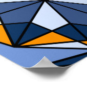 東洋アラビアオーナメント継ぎ目のない模様 ポスター (角)