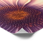 東洋エレガントの花の水彩白鳥 ポスター (角)