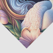 東洋エレガントの花の水彩白鳥 薄葉紙 (詳細)