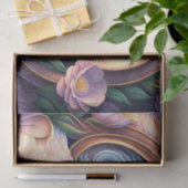 東洋エレガントの花の水彩白鳥 薄葉紙 (ギフト)