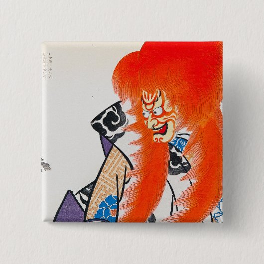 東洋カッコいいの忠正歌舞伎武芸 缶バッジ (正面)