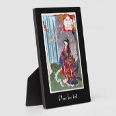 東洋カッコいいクラシック芸者のレディーアート フォトプラーク (側面)